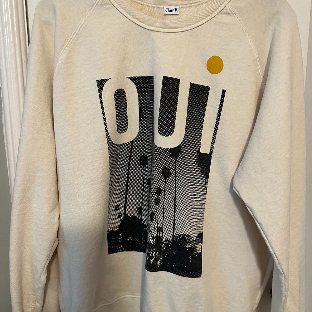 Clare V. OUI Sweatshirt in size Large Preloved